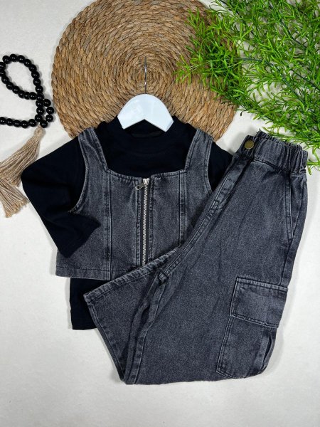 طقم جينز بناتي